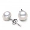 10468 srebrne kolczyki z perłami słodkowodnymi