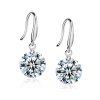 10522 Srebrne kolczyki z cyrkoniami 6 mm