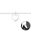 10631 srebrna bransoletka z zawieszką w kształcie serca