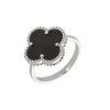 11839 Srebrny pierścionek LUCKY JOE black