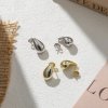 11893 Srebrne kolczyki Debora pozłacane 2