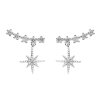 10569 Srebrne kolczyki rozgwiazdy z dżetami