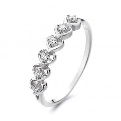 10035 romantický strieborný prsteň so zirkónmi kúpiť na majya