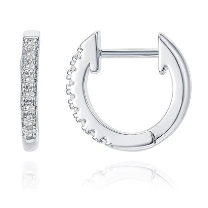 10448 strieborné náušnice krúžky so zirkónmi 12 mm