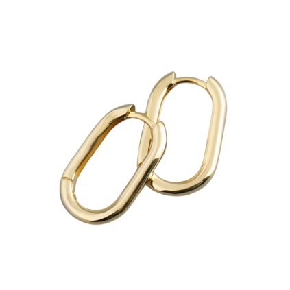 10934 strieborné náušnice 24 mm pozlátené