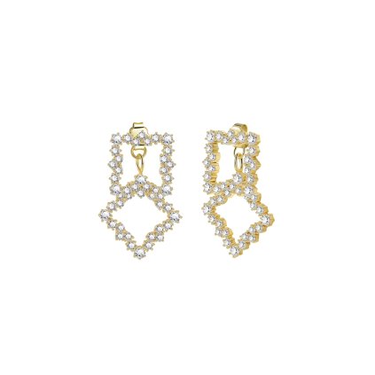 11950 strieborné náušnice s iniciálkami pozlátené majya.sk