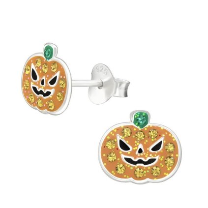 2351 10727 stribrne nausnice color pumpkin