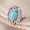 10207 strieborný prsteň kvet tyrkys s kubickými zirkónmi objavte na majya cz