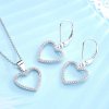 10134 strieborná súprava srdiečkových náušníc a náušníc s príveskom len na majya cz