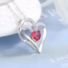10268 strieborný prívesok s červeným srdcom 1