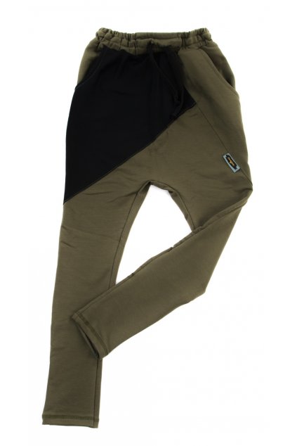 Kalhoty Khaki/černá