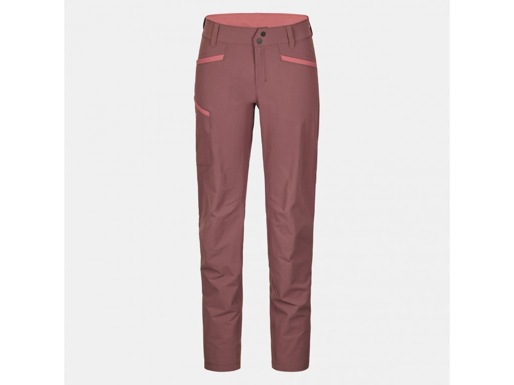 Ortovox dámské softshellové kalhoty Pelmo Pants W - prodloužené Barva: mountain rose, Velikost: XS