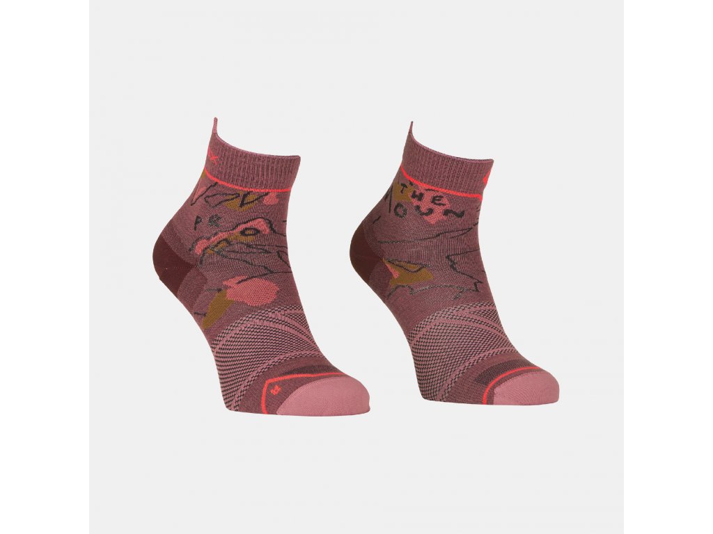 Ortovox dámské merino ponožky Alpine Light Quarter Socks W Barva: mountain rose, Velikost: 39-41