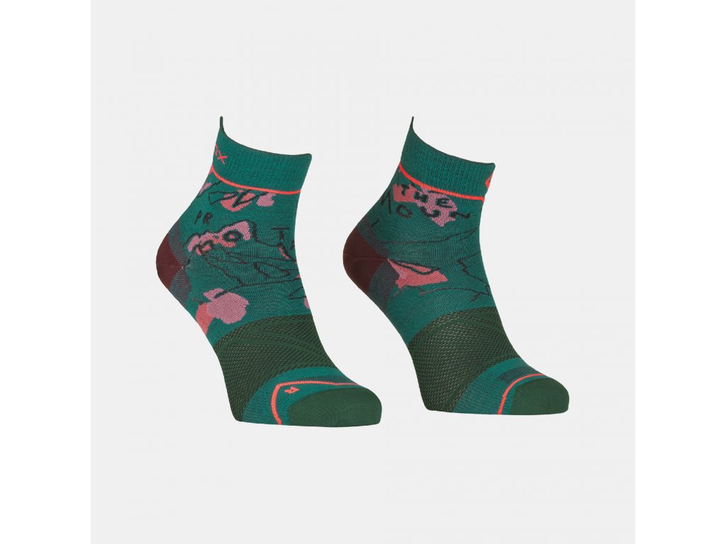Ortovox dámské merino ponožky Alpine Light Quarter Socks W Barva: pacific green, Velikost: 39-41