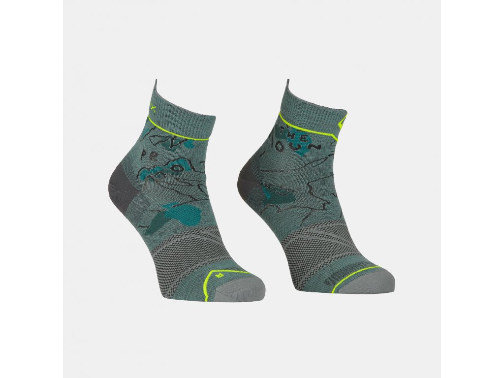 Ortovox pánské merino ponožky Alpine Light Quarter Socks M Barva: arctic grey, Velikost: 39-41