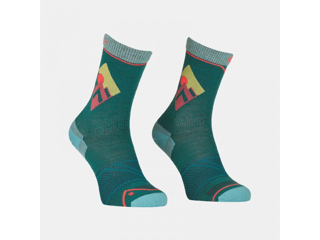 Ortovox dámské merino ponožky Alpine Light Comp Mid Socks W Barva: pacific green, Velikost: 39-41