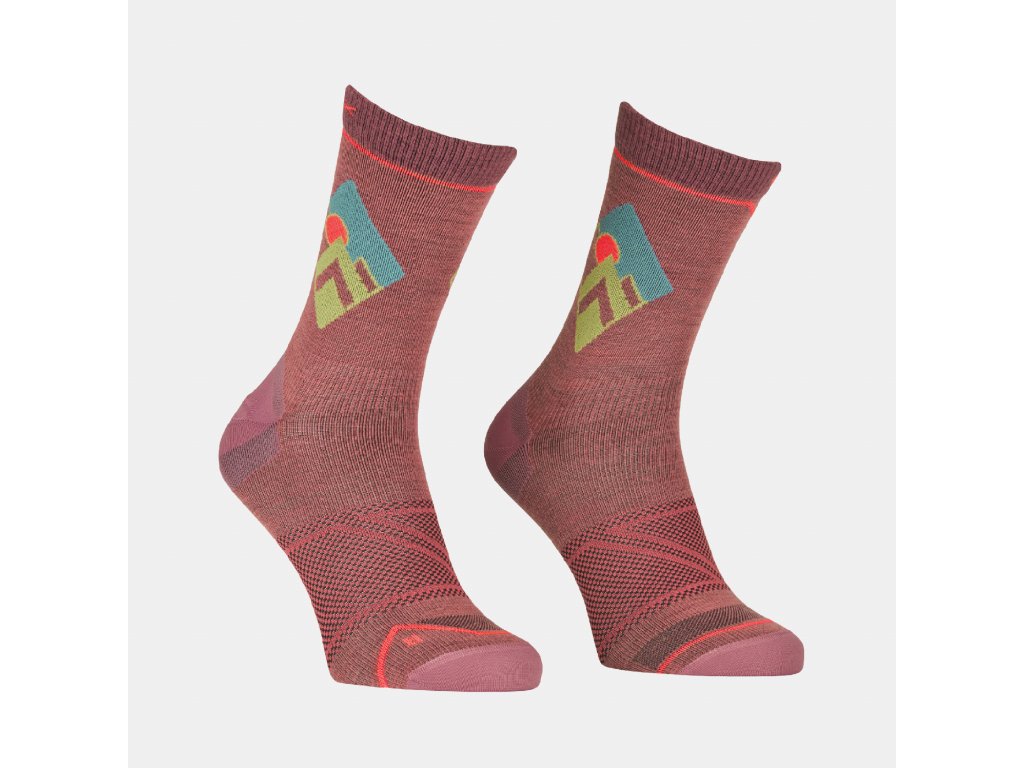 Ortovox dámské merino ponožky Alpine Light Comp Mid Socks W Barva: wild rose, Velikost: 39-41