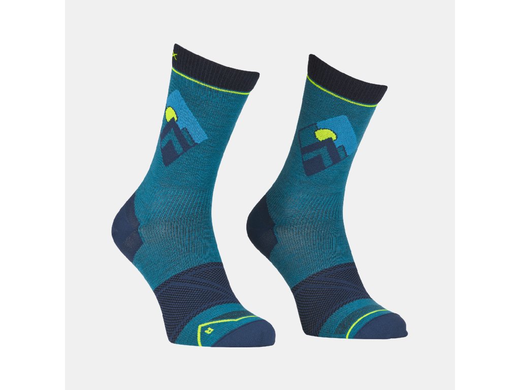 Ortovox pánské merino ponožky Alpine Light Comp Mid Socks M Barva: Mountain blue, Velikost: 39-41