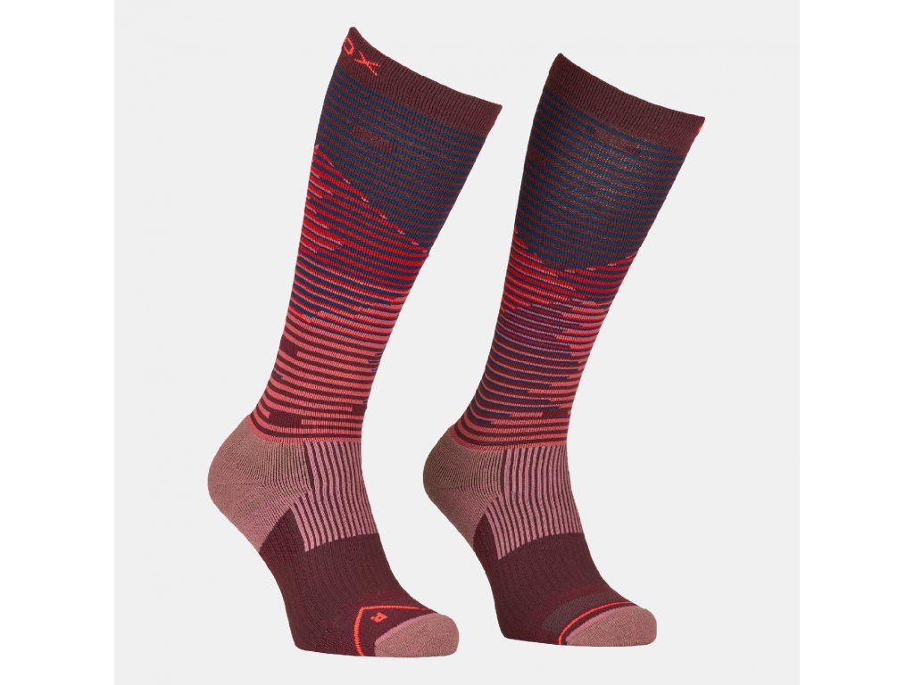 Ortovox dámské merino ponožky All Mountain Long Socks W Barva: winetasting, Velikost: 39-41