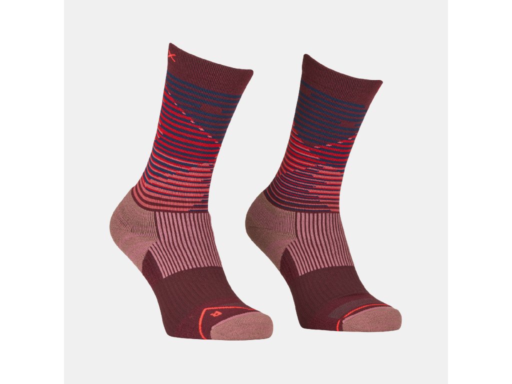 Ortovox dámské merino ponožky All Mountain Mid Socks W Barva: winetasting, Velikost: 39-41