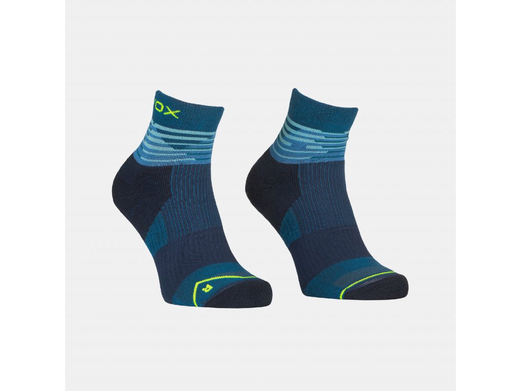 Ortovox pánské merino ponožky All Mountain Quarter Socks M Barva: petrol blue, Velikost: 39-41
