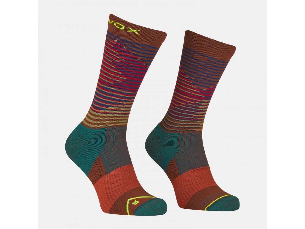 Ortovox pánské merino ponožky All Mountain Mid Socks M Barva: clay orange, Velikost: 39-41