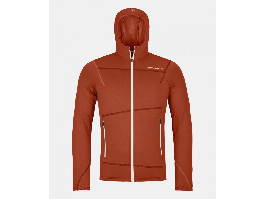 Ortovox Fleece Light Hoody M Barva: clay orange, Velikost: S