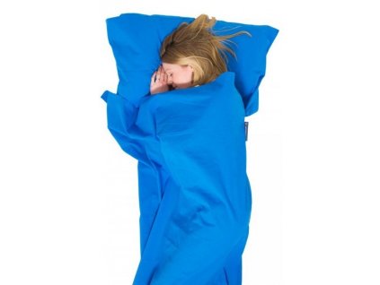 LIFEVENTURE vložka do spacáku  COTTON SLEEPING BAG LINER, MUMMY (BLUE)