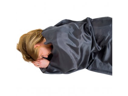 LIFEVENTURE vložka do spacáku Silk Sleeping Bag Liner | grey | rectangular