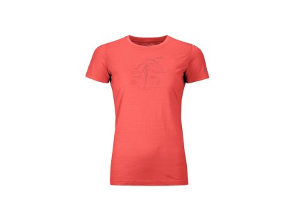 Ortovox dámske tričko 120 Tec Lafatscher Topo T-shirt W (Barva mountain rose, Velikost XL)