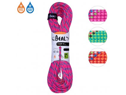 BEAL dynamické lano Tiger 10mm 50 m