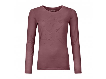 Ortovox dámské merino triko 185 Merino Tangram LS W