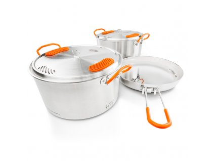 GSI Outdoors sada kastrolů Glacier Stainless Base Camper 2+3l