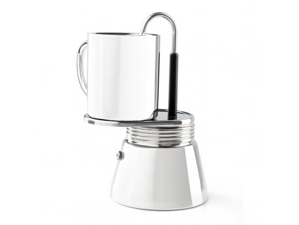 GSI Outdoors set mini presovače a většího espresso šálku Stainless Mini Espresso 4 cup 296ml