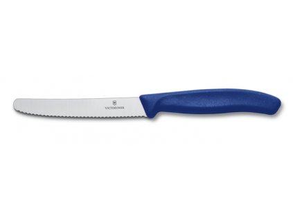 Victorinox Nůž na rajčata modrý 11 cm vlnka