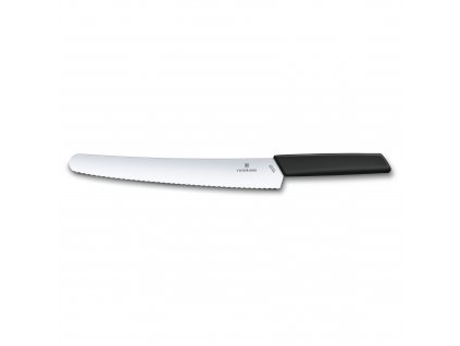 Victorinox Nůž na pečivo Swiss Modern, 26 cm, černý
