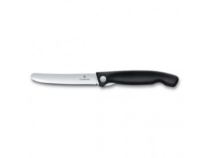 Victorinox Skládací svačinový nůž Swiss Classic, černý, rovné ostří