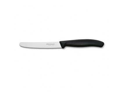 Victorinox Nůž na rajčata černý 11 cm vlnka