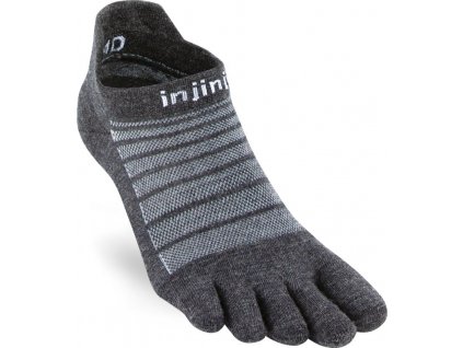 Injinji RUN Lightweight No Show wool SLATE 01