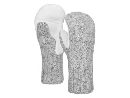 52713 88301 CLASSIC WOOL MITTEN LEATHER grey blend B 01