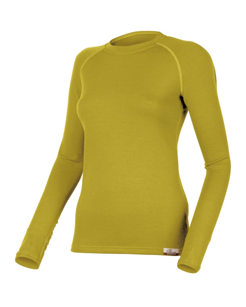 Lasting dámské merino triko LENA Barva: žlutá (6464), Velikost: XS