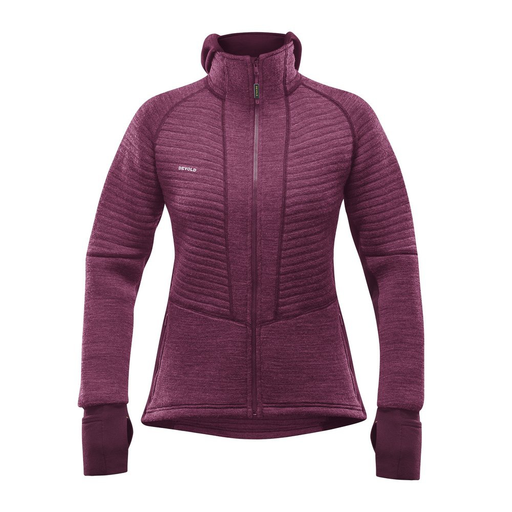 Devold mikina Tinden Spacer Woman Jacket Hood Barva: fialová (plum), Velikost: S