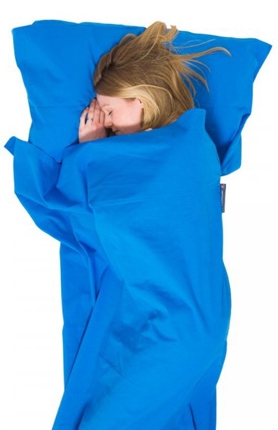 LIFEVENTURE vložka do spacáku COTTON SLEEPING BAG LINER, MUMMY (BLUE)