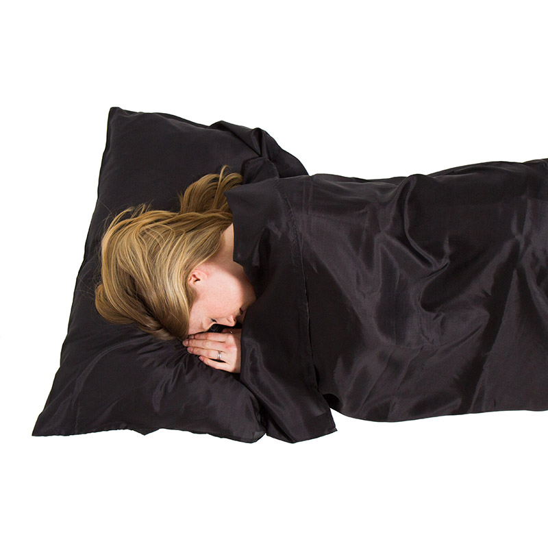 LIFEVENTURE vložka do spacáku Silk Ultimate Sleeping Bag Liner | black | mummy