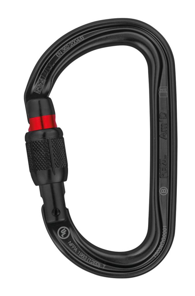 Petzl Karabina Am´D Screw-Lock Barva: černá