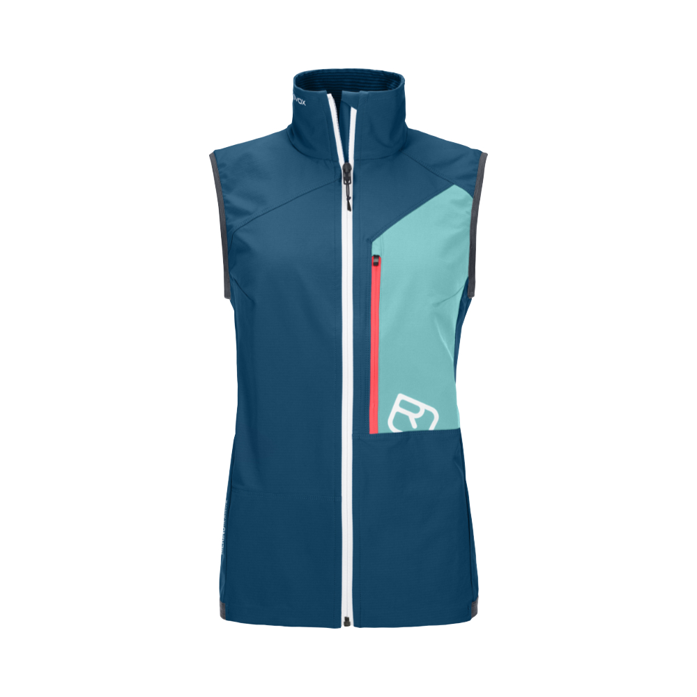 Ortovox dámská softshellová vesta Berrino Vest W Barva: petrol blue, Velikost: XL