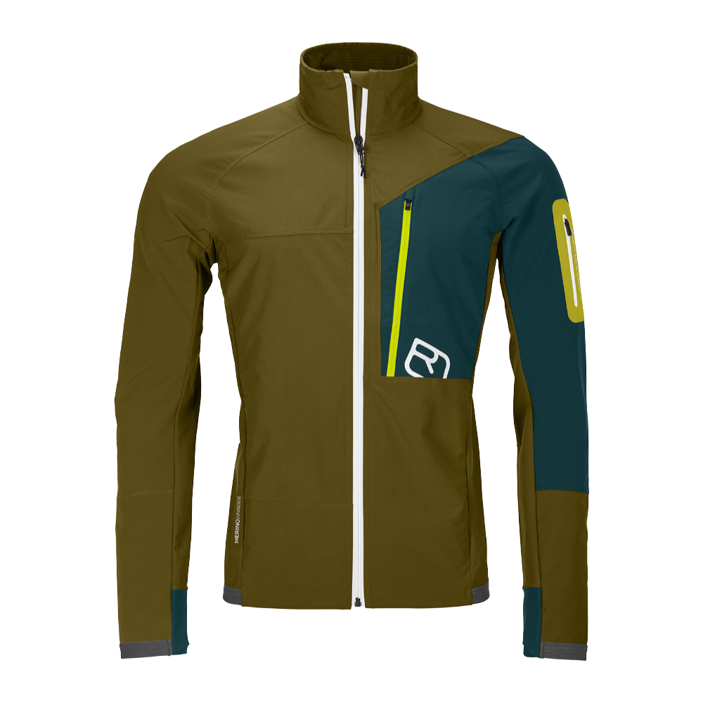 Ortovox pánská softshellová bunda Berrino Jacket M Barva: green moss, Velikost: M