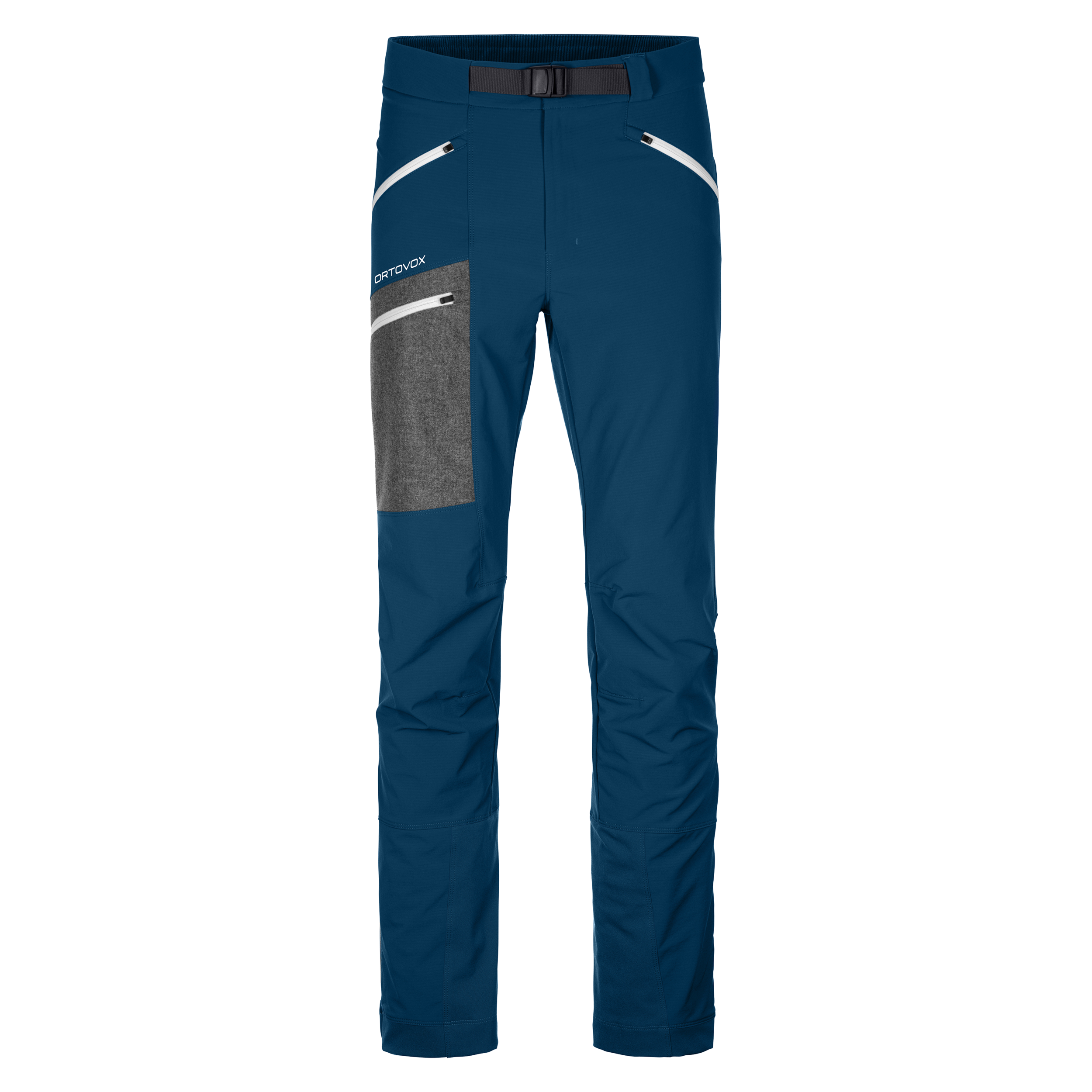 Ortovox pánské softshellové kalhoty Cevedale Pants M Barva: petrol blue, Velikost: L