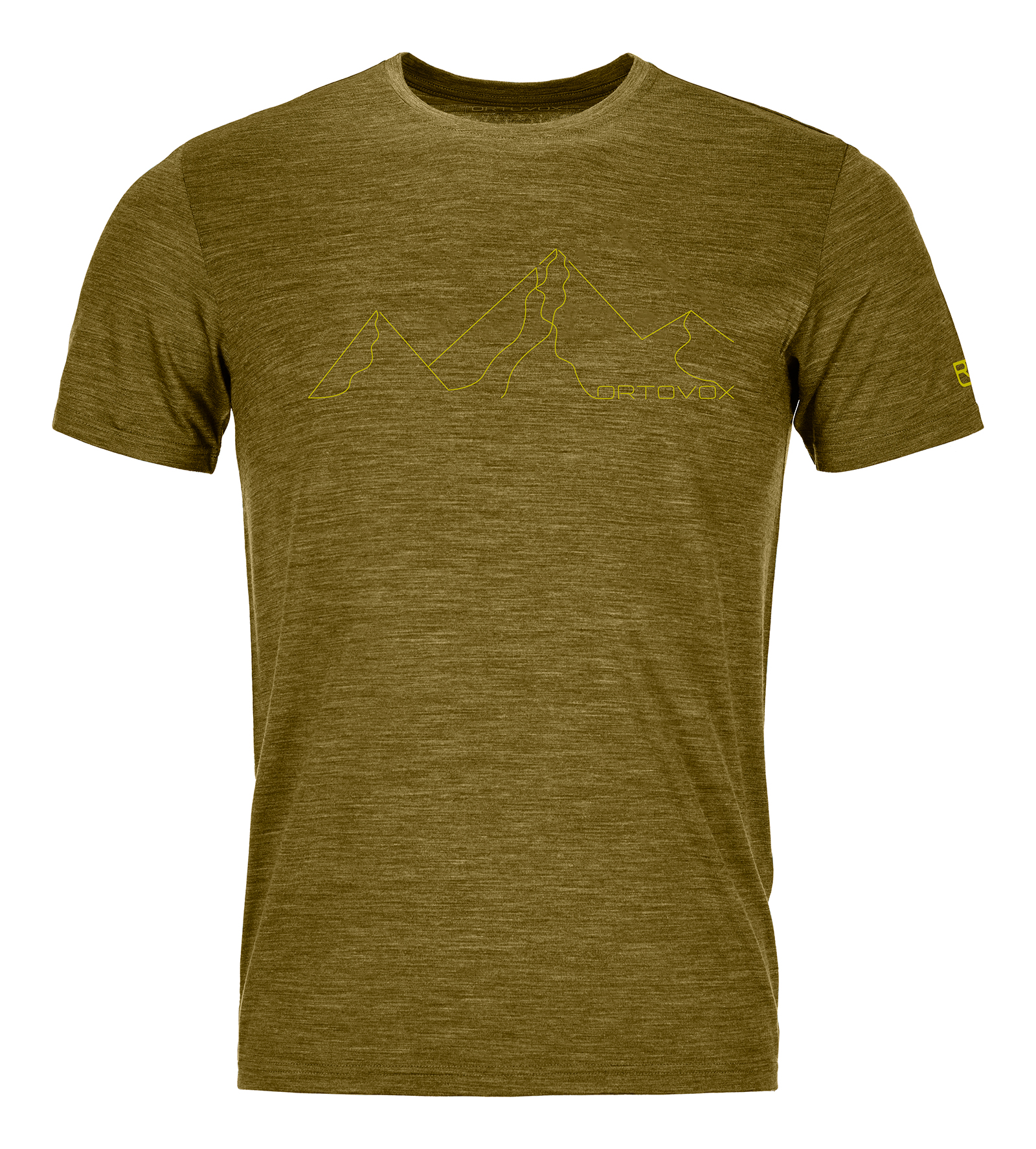Ortovox pánské tričko 150 Cool Mountain Face T-shirt M Barva: green moss blend, Velikost: L