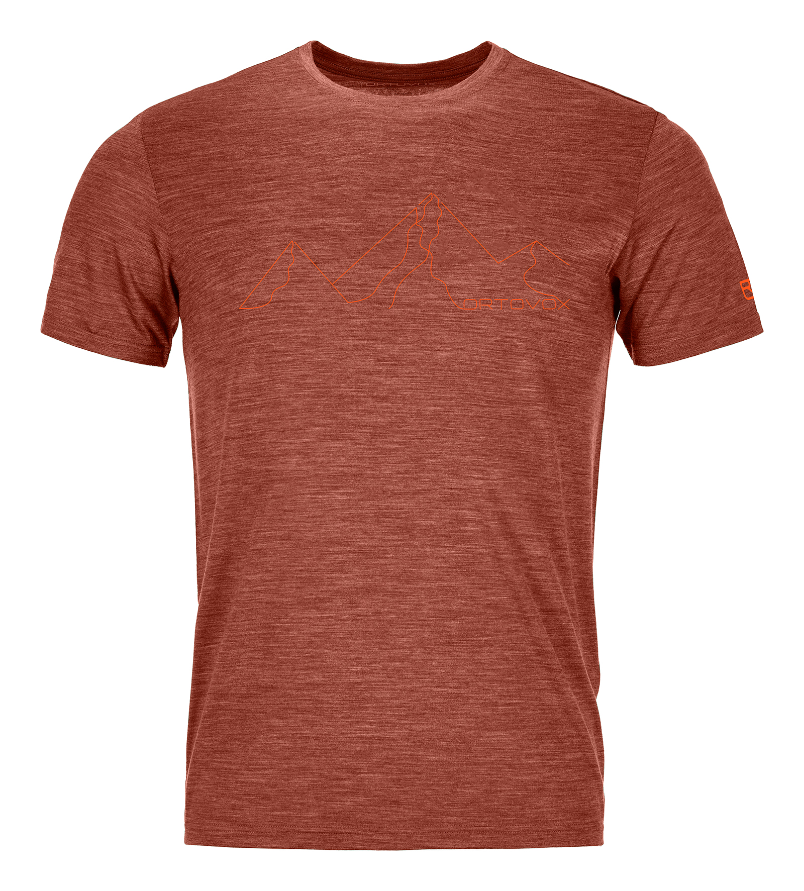 Ortovox pánské tričko 150 Cool Mountain Face T-shirt M Barva: clay orange blend, Velikost: M